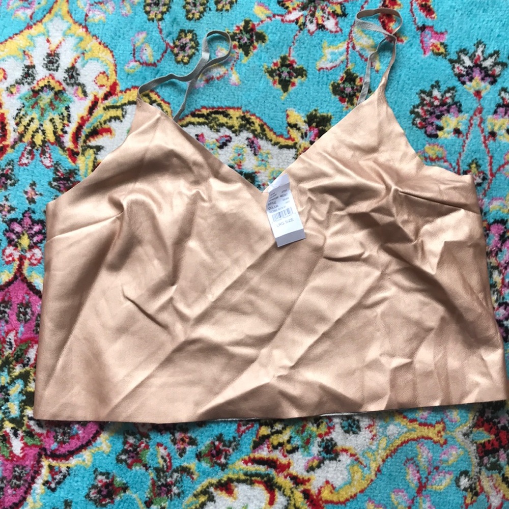 Rose gold crop top